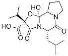 [2R-(2α,5α,10aβ,10bα)]-Octahydro-10b-hydroxy-2-(1-Methylethyl)-5-(2-Methylpropyl)-3,6-dioxo-8H-oxazolo[3,2-a]pyrrolo[2,1-c]pyrazine-2-carboxylic acid Structure