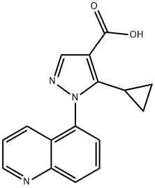 5-环丙基-1-(5-喹啉基)吡唑-4-甲酸, 241798-75-4, 结构式
