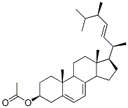 ergosta-5,7,22-trien-3-beta-yl acetate, 2418-45-3, 结构式