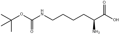 Nε-(tert-ブトキシカルボニル)-L-リジン 化学構造式