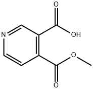 4-(メトキシカルボニル)ニコチン酸 化学構造式