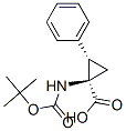 (1R,2S)-trans-1-(Boc-amino)-2-phenylcyclopropanecarboxylic  acid Struktur