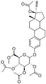 (17a)-17-(Acetyloxy)-19-norpregna-1,3,5(10)-trien-20-yn-3-yl--D-Glucopyranosiduronic Acid Methyl Ester Triacetate Structure