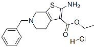ethyl 2-amino-6-benzyl-4,5,6,7-tetrahydrothieno[2,3-c]pyridine-3-carboxylate hydrochloride Structure
