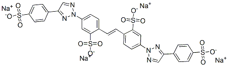 tetrasodium 4,4'-bis[4-(p-sulphonatophenyl)-2H-1,2,3-triazol-2-yl]stilbene-2,2'-disulphonate  Structure