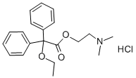 α-エトキシ-α-フェニルベンゼン酢酸2-(ジメチルアミノ)エチル·塩酸塩 化学構造式