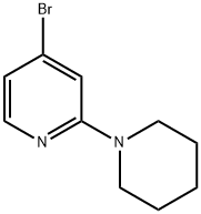 PIPERIDINE, 1-(4-BROMO-2-PYRIDYL)- Structure