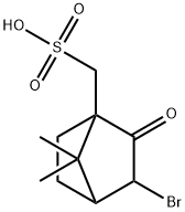 3-ブロモ-7,7-ジメチル-2-オキソビシクロ[2.2.1]ヘプタン-1-メタンスルホン酸 化学構造式