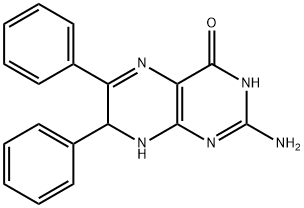 2-Amino-7,8-dihydro-6,7-diphenyl-4(1H)-pteridinone 结构式
