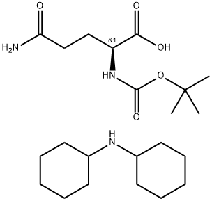 N-ALPHA-T-BOC-L-GLUTAMINE DICYCLOHEXYLAMMONIUM SALT 结构式