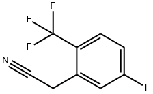 5-フルオロ-2-(トリフルオロメチル)フェニルアセトニトリル 化学構造式