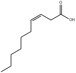 (Z)-3-デセン酸 化学構造式