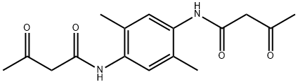 N,N'-(2,5-ジメチル-1,4-フェニレン)ビス(3-オキソブチルアミド) 化学構造式