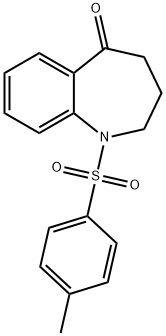 1,2,3,4-テトラヒドロ-1-[(4-メチルフェニル)スルホニル]-5H-1-ベンゾアゼピン-5-オン 化学構造式