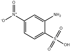2-アミノ-4-ニトロベンゼンスルホン酸 化学構造式