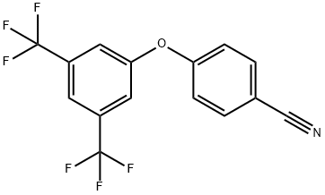 4-[3,5-DI(TRIFLUOROMETHYL)PHENOXY]BENZONITRILE Structure
