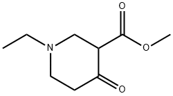 N-乙基-3-羧酸甲酯-4-哌啶酮 结构式