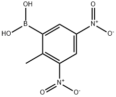 3,5-二硝基-2-甲基苯基硼酸 结构式