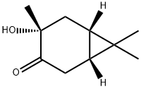 [1R-(1alpha,4beta,6alpha)]-4-hydroxy-4,7,7-trimethylbicyclo[4.1.0]heptan-3-one Structure