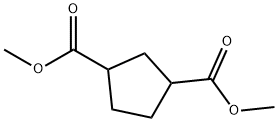 ジメチル=1,3-シクロペンタンジカルボキシラート 化学構造式