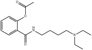 2-アセトキシ-N-[4-(ジエチルアミノ)ブチル]ベンズアミド 化学構造式