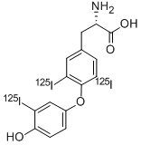 O-[4-Hydroxy-3-(125I)iodophenyl]-3,5-di(125I)iodo-L-tyrosine Structure