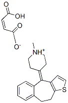 4-(9,10-dihydro-4H-benzo[4,5]cyclohepta[1,2-b]thien-4-ylidene)-1-methylpiperidinium hydrogen maleate Structure