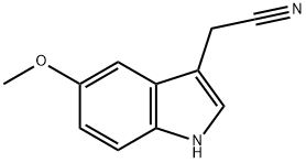 5-甲氧基吲哚-3-乙腈 结构式
