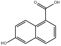 6-ヒドロキシ-1-ナフトエ酸 化学構造式