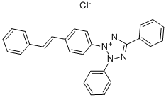 2,5-DIPHENYL-3-(4-STYRYLPHENYL)TETRAZOLIUM CHLORIDE Structure