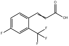 4-フルオロ-2-(トリフルオロメチル)けい皮酸 化学構造式