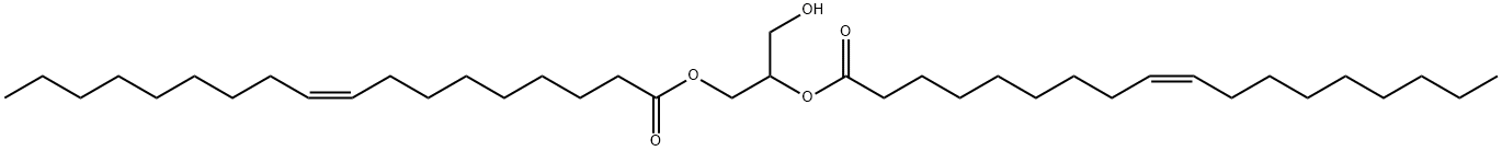 ビス[(Z)-9-オクタデセン酸]3-ヒドロキシプロパン-1,2-ジイル 化学構造式