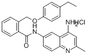 N-(4-氨基-2-甲基-6-喹啉基)-2-[(4-乙基苯氧基)甲基]苯甲酰胺盐酸盐,244218-51-7,结构式