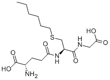 L-γGlu-S-ヘキシル-L-Cys-Gly-OH 化学構造式
