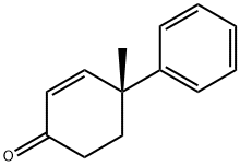 [R,(+)]-4-Methyl-4-phenyl-2-cyclohexen-1-one 结构式
