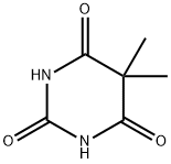 5,5-ジメチルピリミジン-2,4,6(1H,3H,5H)-トリオン 化学構造式