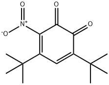 4,6-ジ-tert-ブチル-3-ニトロ-1,2-ベンゾキノン 化学構造式