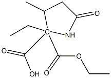 diethyl 3-methyl-5-oxo-pyrrolidine-2,2-dicarboxylate Struktur