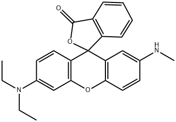 6'-(diethylamino)-2'-(methylamino)spiro[isobenzofuran-1(3H),9'-[9H]xanthene]-3-one 结构式