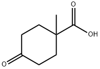 1-甲基-4-氧代环己烷羧酸, 24463-41-0, 结构式