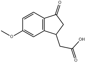 5-METHOXY-1-INDANONE-3-ACETIC ACID Structure