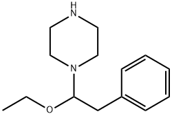 1-(Α-乙氧基苯乙基)哌嗪 结构式