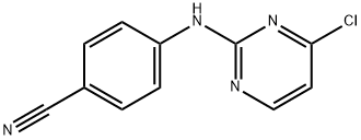4-[(4-クロロ-2-ピリミジニル)アミノ]ベンゾニトリル 化学構造式