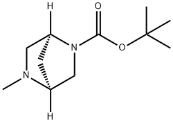 (1S,4S)-5-甲基-2,5-二氮杂双环[2.2.1]庚烷-2-羧酸叔丁酯, 244768-98-7, 结构式