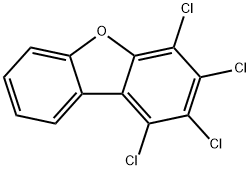 1,2,3,4-テトラクロロジベンゾフラン標準液 化学構造式