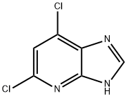 5,7-ジクロロ-3H-イミダゾ[4,5-B]ピリジン 化学構造式