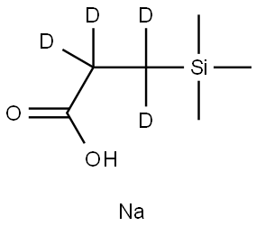 3-(三甲基硅基)氘代丙酸钠,24493-21-8,结构式