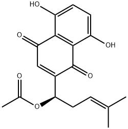酢酸(R)-1-[(1,4-ジオキソ-5,8-ジヒドロキシ-1,4-ジヒドロナフタレン)-2-イル]-4-メチル-3-ペンテニル
