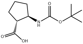 2-BOC-氨基环戊酸,245115-25-7,结构式