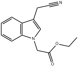 3-cyanomethylindole-N-acetic acid ethyl ester Structure